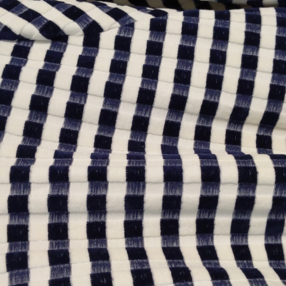 Texture & Thread Madewell navy and cream mock neck sweater XS - Picture 2 of 6